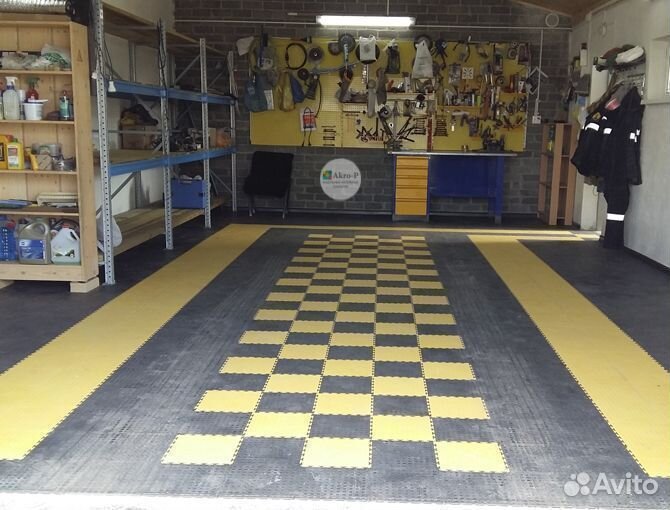 Модульная плитка пвх для гаража