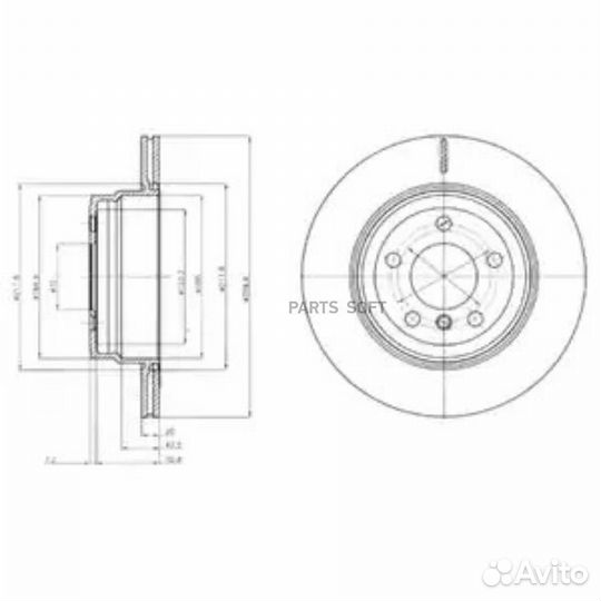 Delphi BG4168 BG4168 диск тормозной задний\ BMW X5
