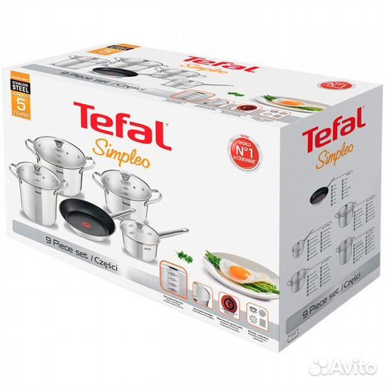 Набор посуды Tefal Simpleo 9 предметов