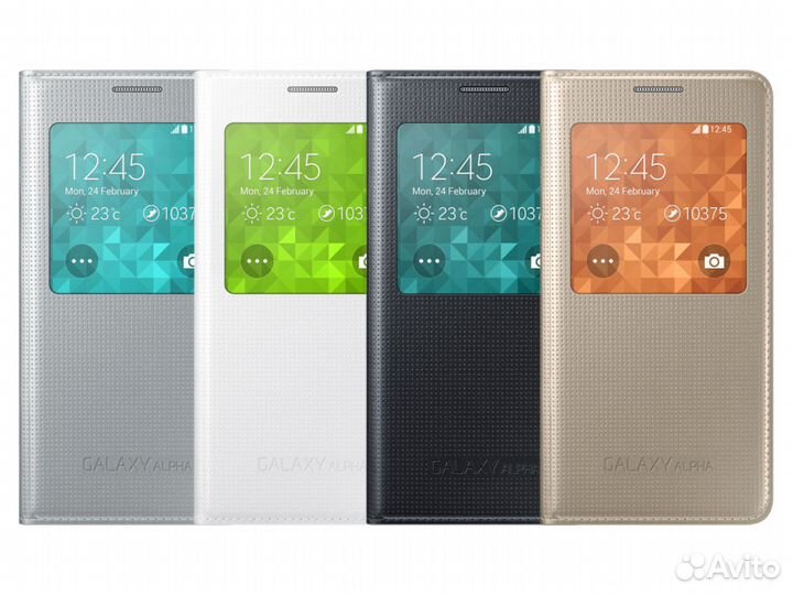 Оригинальные Чехлы S-View Cover для Samsung Alpha