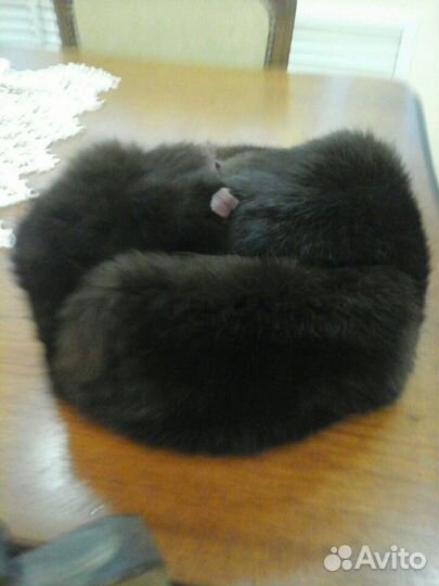 Шапка ушанка кролик замша СССР 57 размер