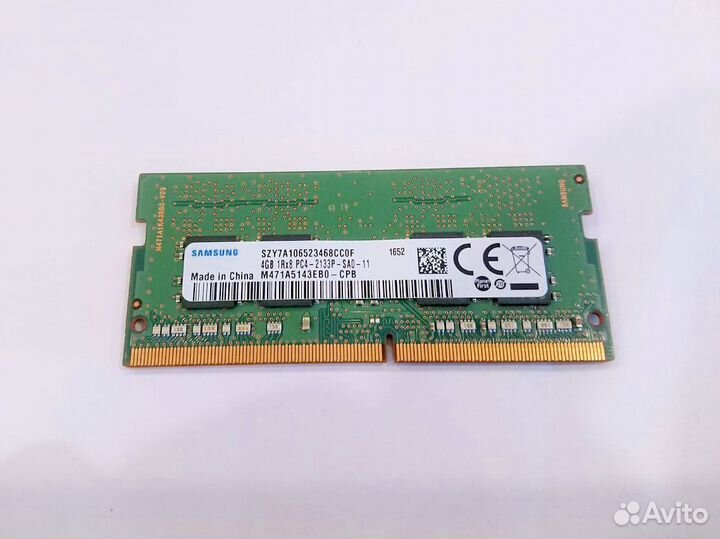 Модуль памяти Samsung 4Gb DDR4 (для ноутбука, моно