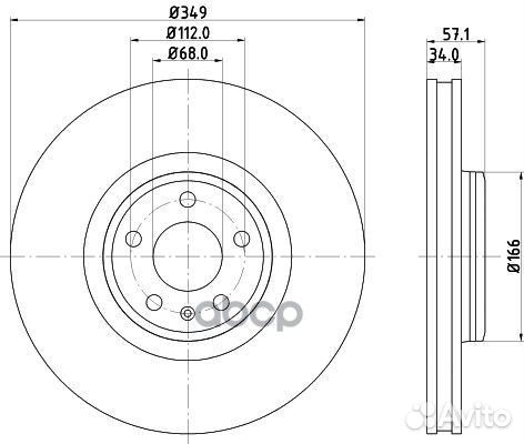 Диск тормозной audi A4/A5/A6/Q5/Q7/VW touareg 1