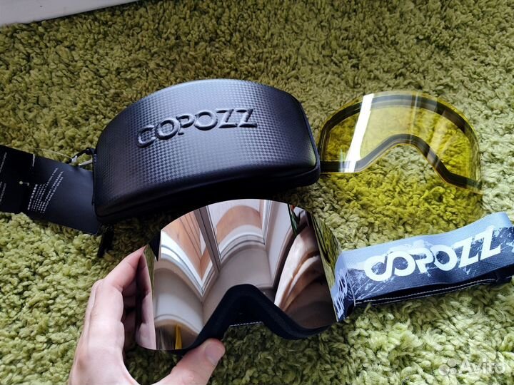 Маска горнолыжная линза чехол