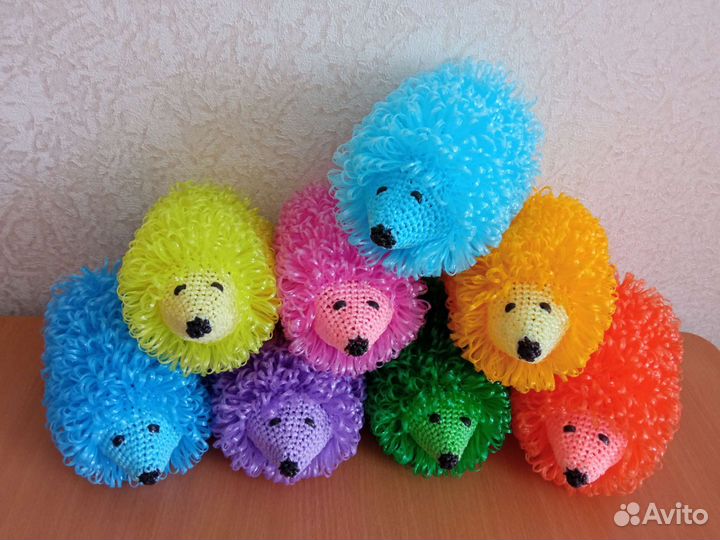 Мочалки ежики