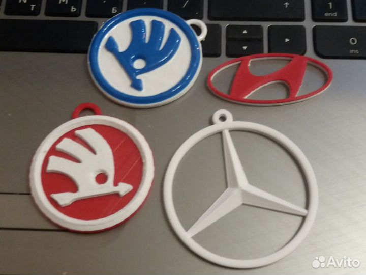 Брелки и эмблемы с логотипом авто. 3д печать заказ