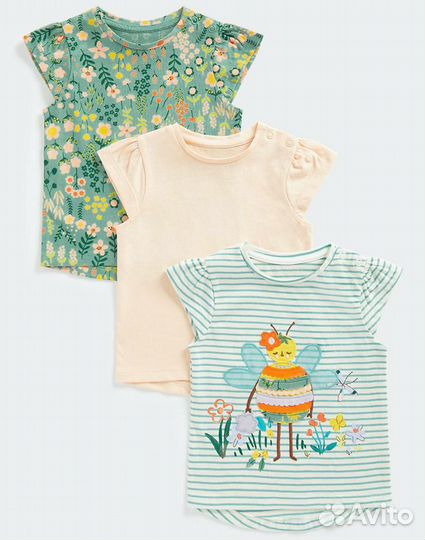 Комплект из2х футболок Mothercare новые 80 104 110