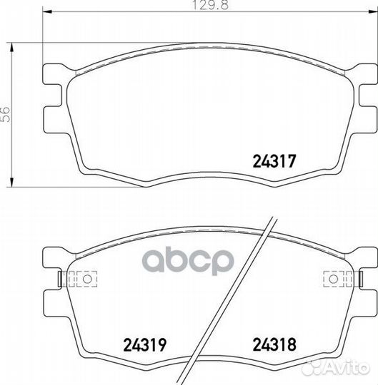 Колодки тормозные дисковые перед NP6008 NIS