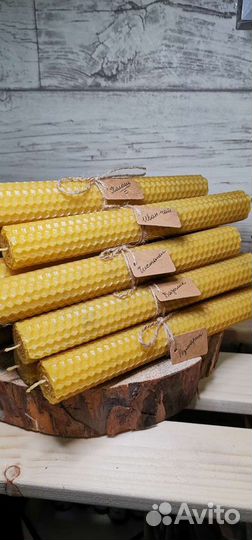 Свечи из натурального воска и вощины