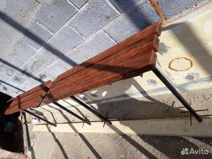 Скамья садовая для установки в бетонное основание