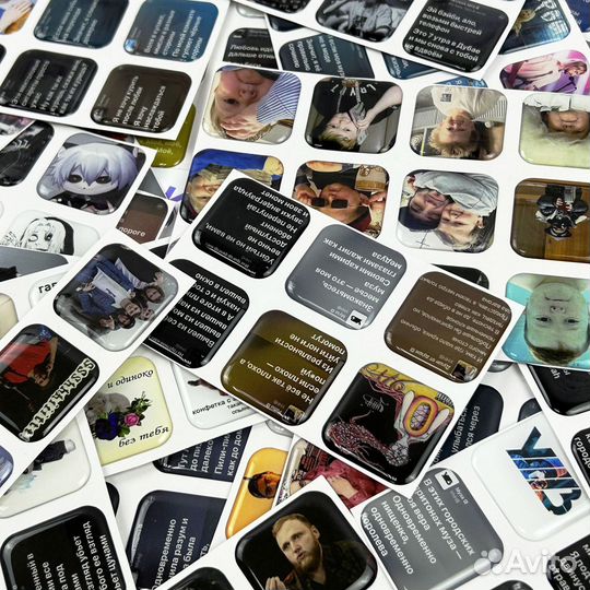 Наклейки на карту с любым лого