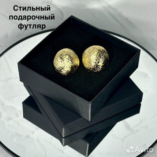 Серьги золото в стиле олд мани