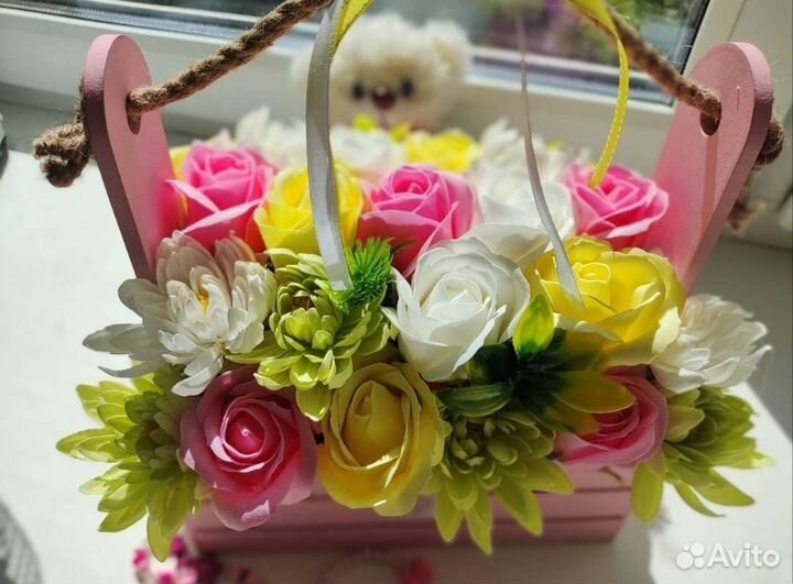 Букет из мыльных цветов