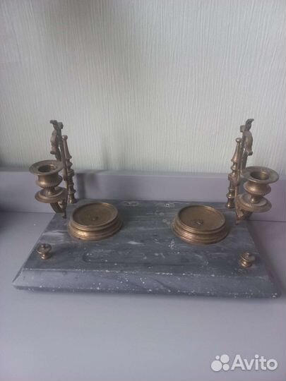 Письменный настольный антикварный прибор