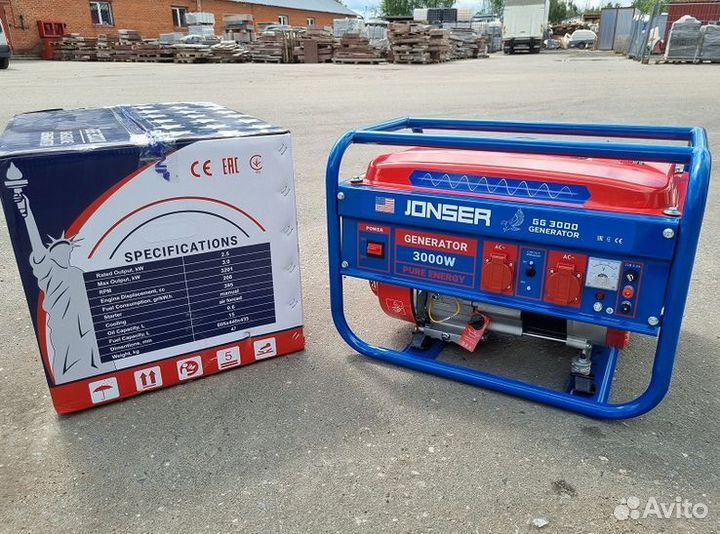 Генератор бензиновый jonser GG 3000