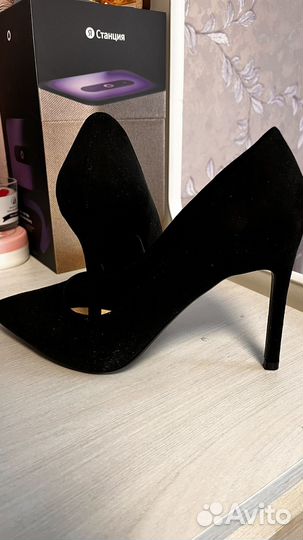 Туфли женские 38 размер черные замшевые