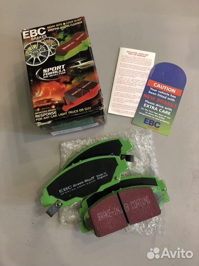 Спортивные колодки EBC Greenstuff Honda Prelude