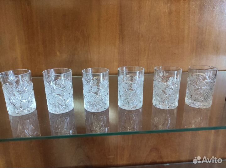 Стопки рюмки хрустальные