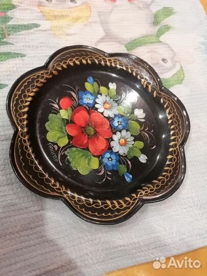 Поднос жостово металлический СССР