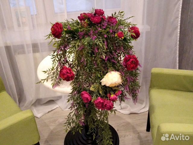 Искусственные цветы для декора свадьбы бу