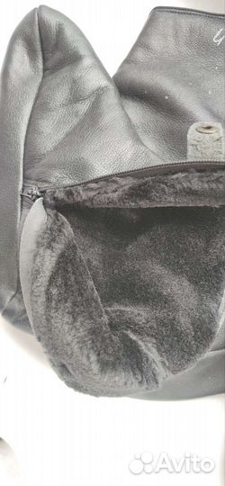 Кожаные носки с мехом Махси