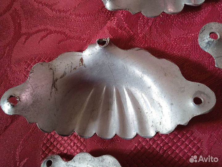 Мебельные ручки ракушки, 5 шт. 1962 год