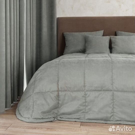 Покрывало эдем серо-бежевый новое плед