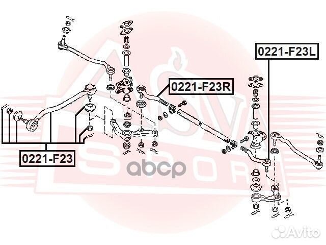 Наконечник рулевой 0221-F23 asva