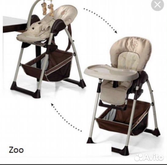 Стульчик для кормления и шезлонг 0+ hauck 2в1