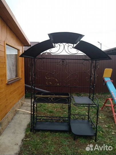 Мангал лофт с крышей