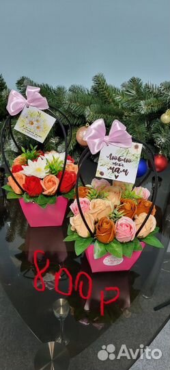 Букеты из мыльных роз, на день мамы