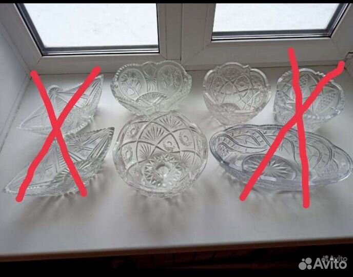 Хрустальный салатник СССР