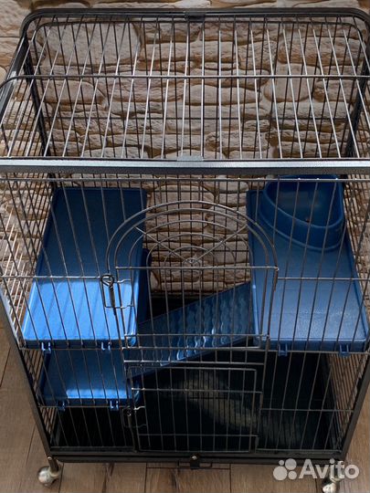 Клетка для хорька большая на колесиках с поддоном