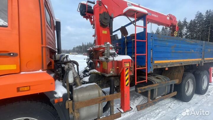 Бортовой грузовик КАМАЗ 65115 с КМУ Kanglim, 2021