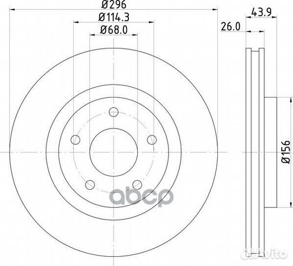 Диск тормозной перед ND2031K nisshinbo