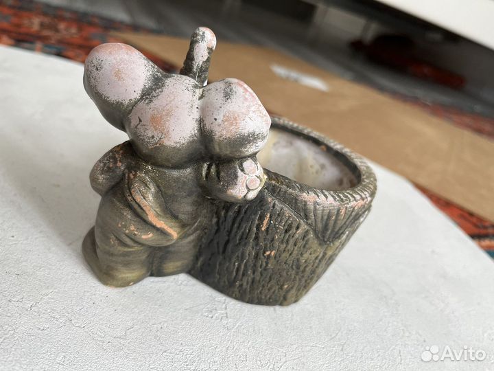 Кашпо слоник керамический