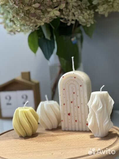 Соевые свечи формовые ручной работы