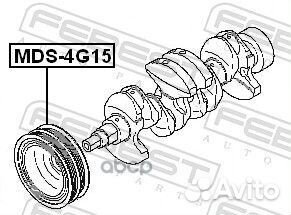 Шкив коленвала 4G13/4G15 MDS4G15 Febest