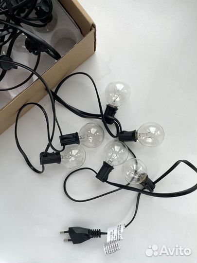 Уличная гирлянда ретро, с лампочками G40