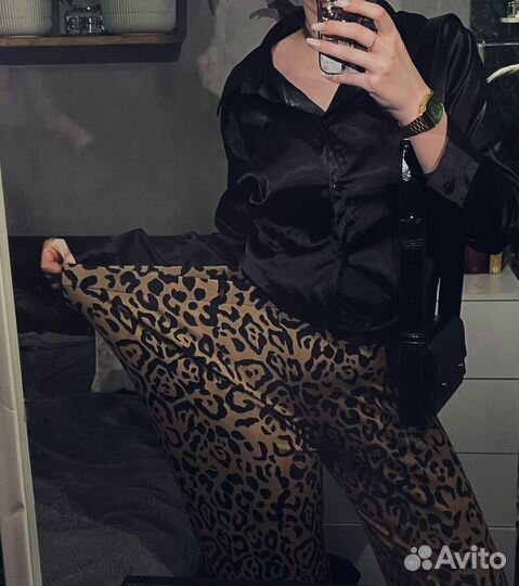 Леопардовые брюки женские