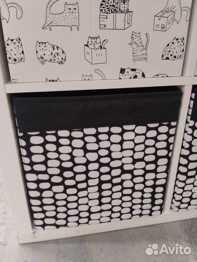 Коробка IKEA дрёна, черн/белая