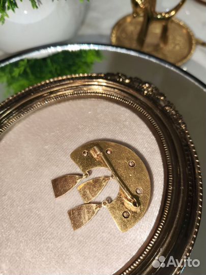 Брошь кокошник винтаж СССР