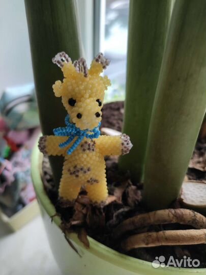 Амигуруми из бисера жираф