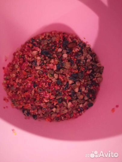 Аквариум 60л 55х27х42 с камнями и игрушками внутри