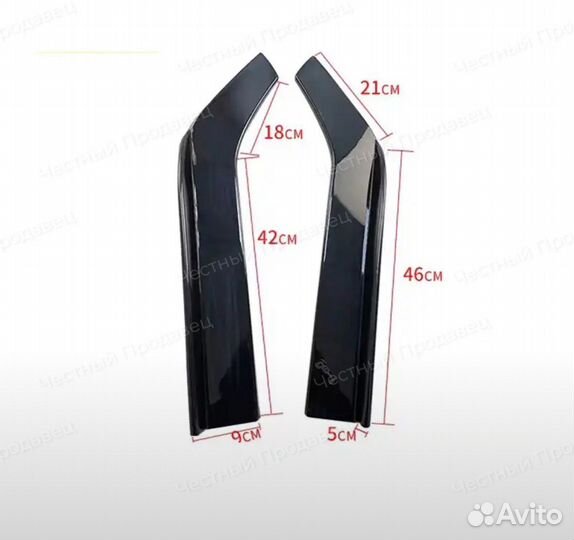 Сплиттер клыки элероны бампера