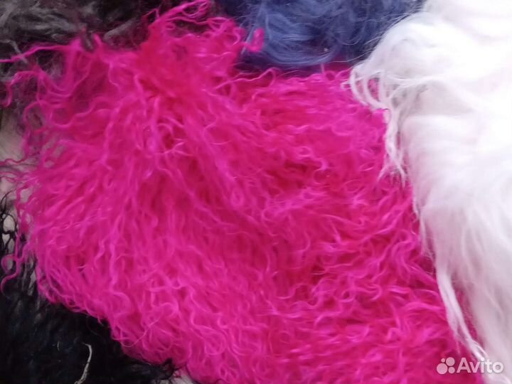 Волосики для куколок, мех натуральный