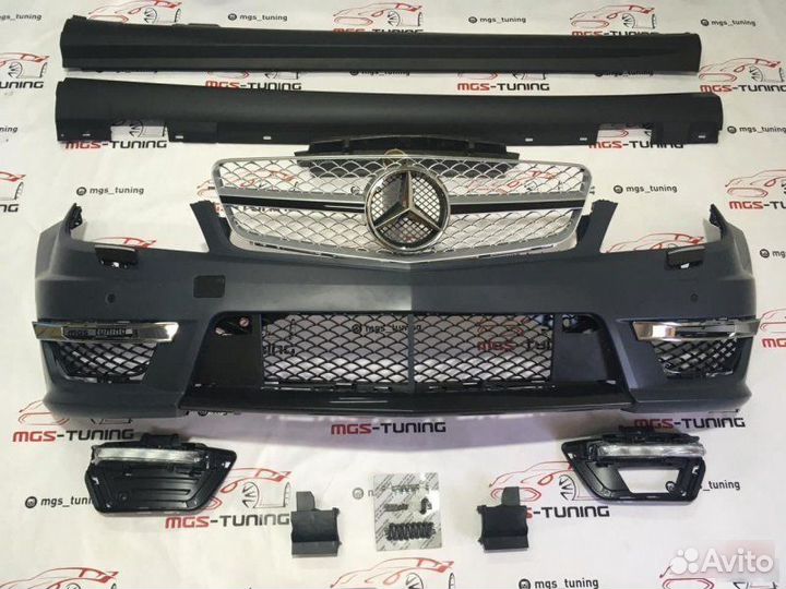 Обвес С63 AMG W204 Стандартная решетка и насадки