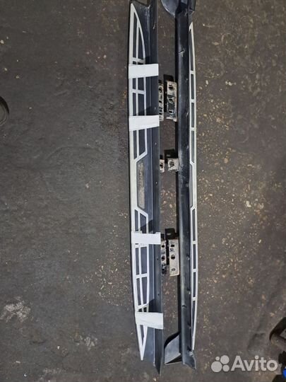 Подножки пороги на Hyundai Santa Fe 3