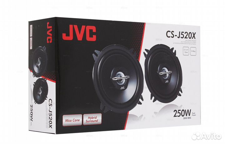 Колонки JVC CS-J520X 13 см., 2-полос. коаксиальные