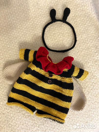 Игрушка вязаная Мишка в костюме пчёлки